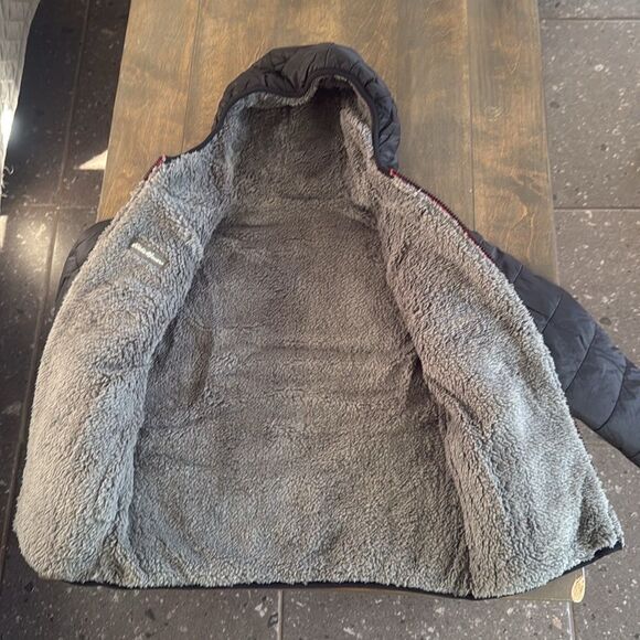 Eddie Bauer Boys' Reversible Jacket Waterproof Lightweight Fleece Hooded XS - Picture 4 of 11